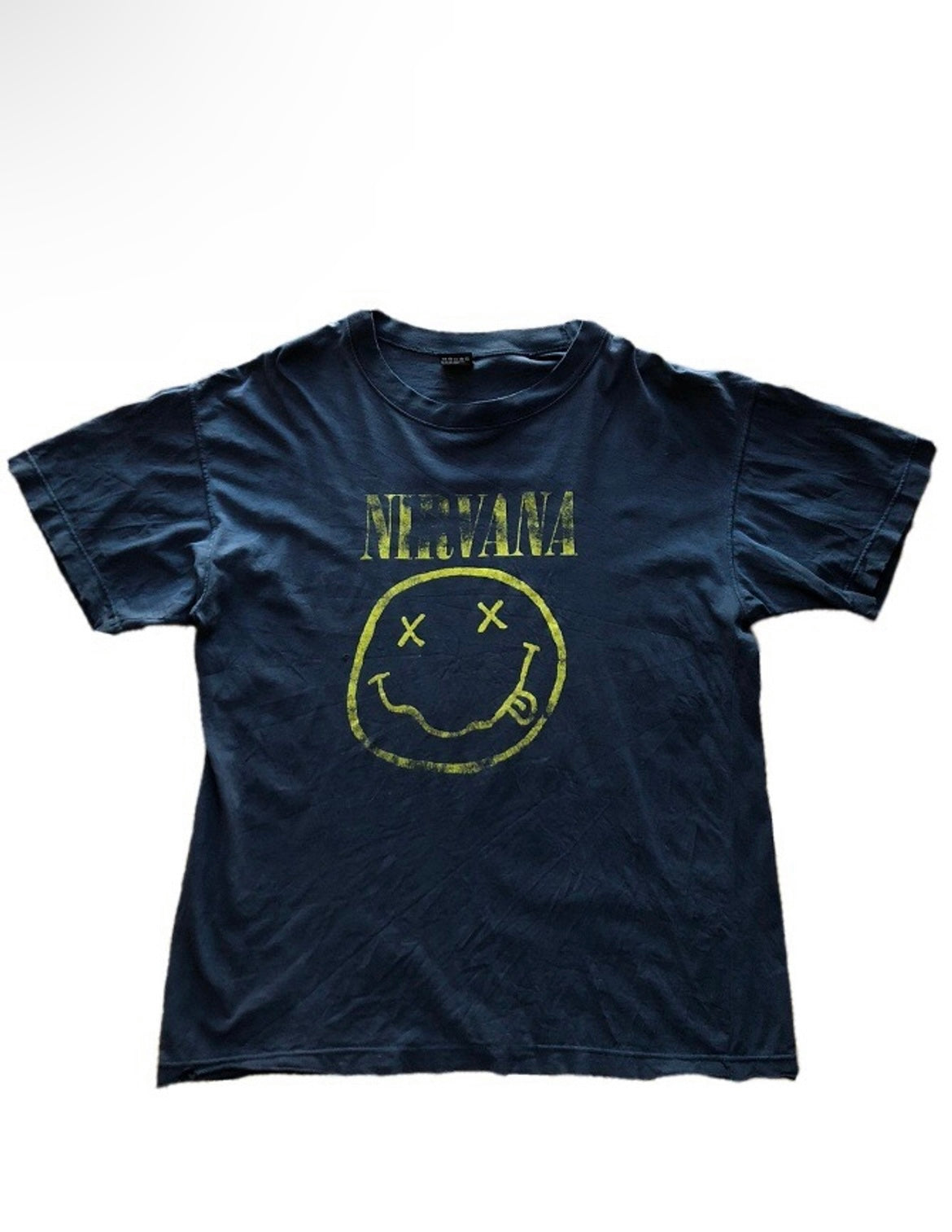Vintage 1992 Nirvana Classic Smiley Logo Band T-Shirt - Size L