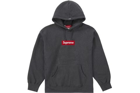 Supreme Box Logo Hooded Sweatshirt Charcoal