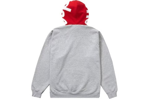 Supreme Contrast Hooded Sweatshirt Heather Grey – fitted.cny